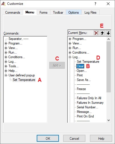 Adding new menu selection